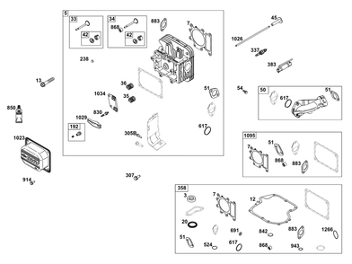 Part Location Diagram of 84011649 Briggs and Stratton Head, Cylinder